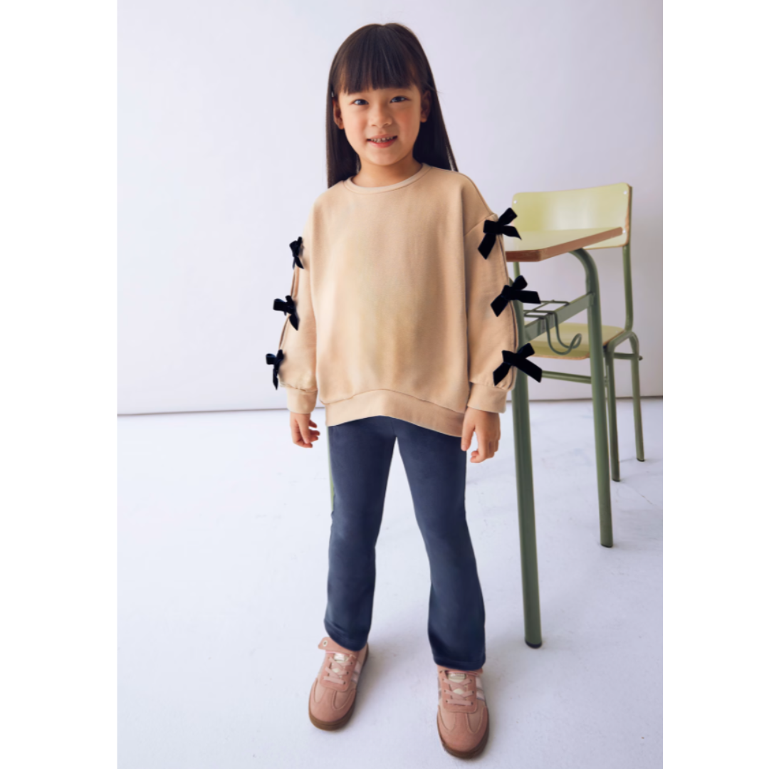 Mayoral - Beige & Velvet Blue Set