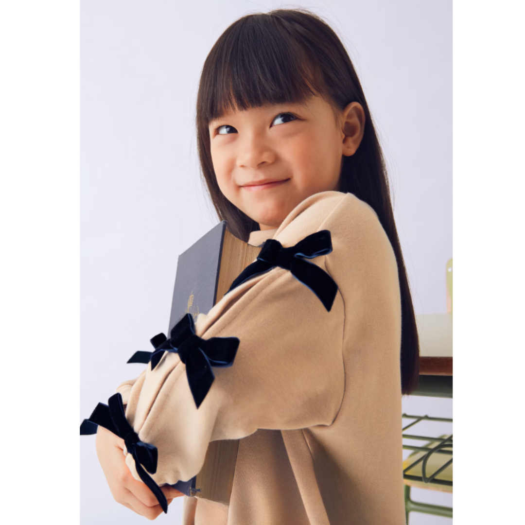 Mayoral - Beige & Velvet Blue Set