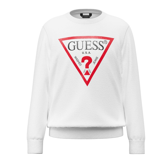 Guess - White Basic Logo Sweatshirt