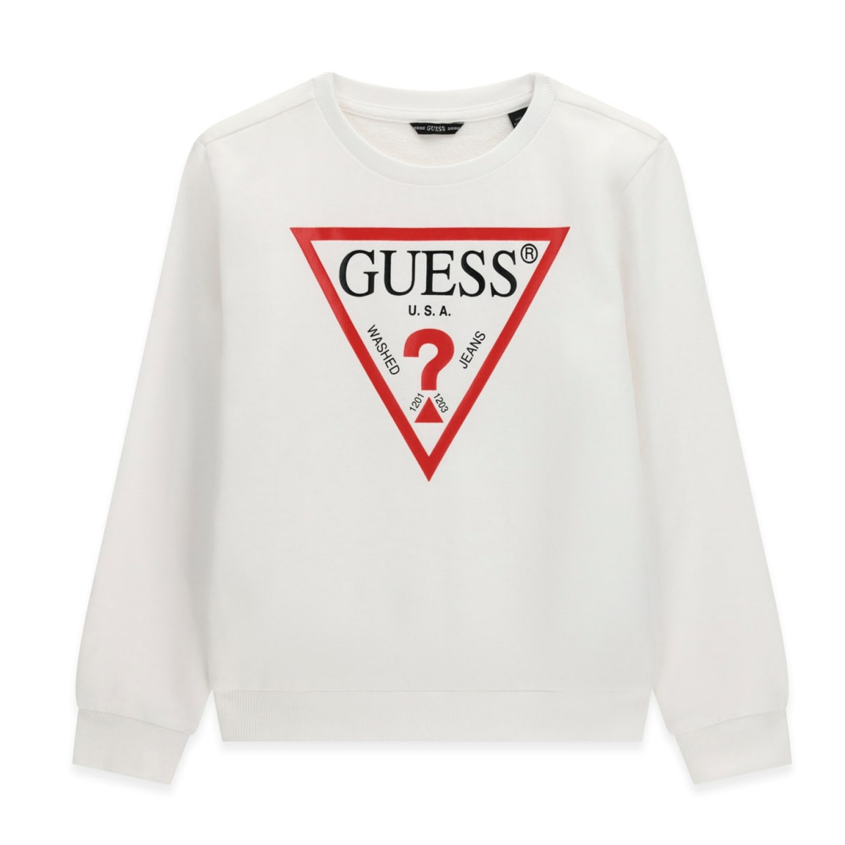 Guess - White Basic Logo Sweatshirt