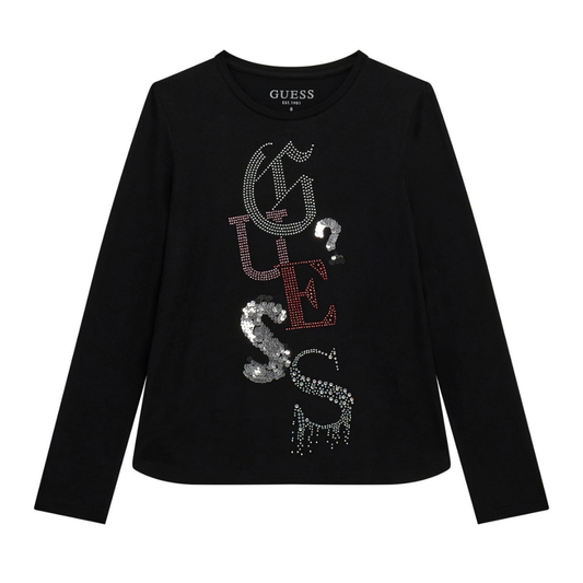 Guess - Black Metallic Colours Top