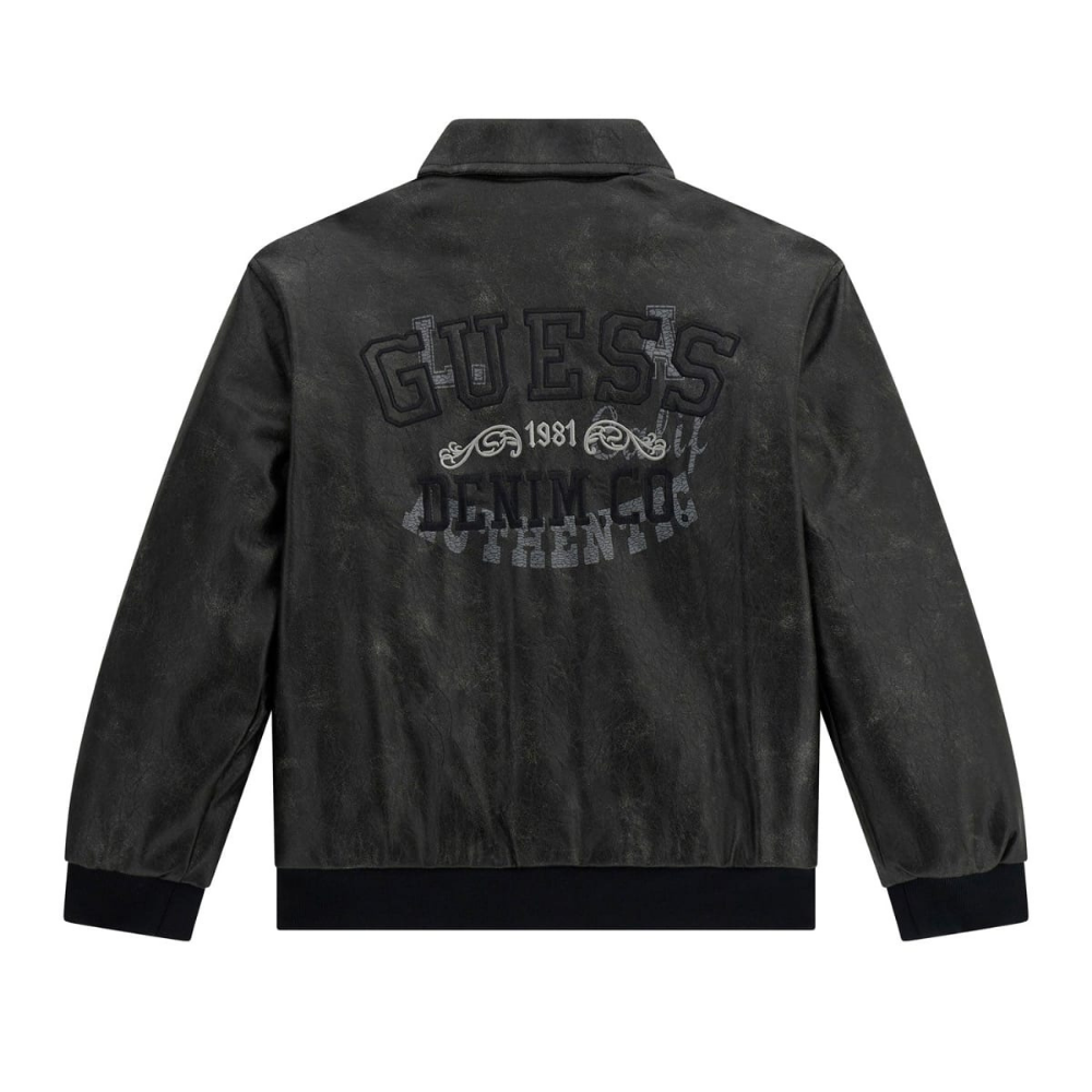 Guess - Leather Guess Black Jacket