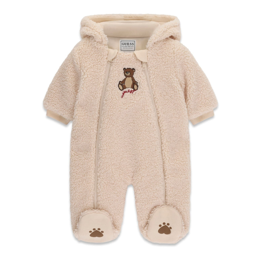 Guess - Bear Sheep Wool Hooded Romper