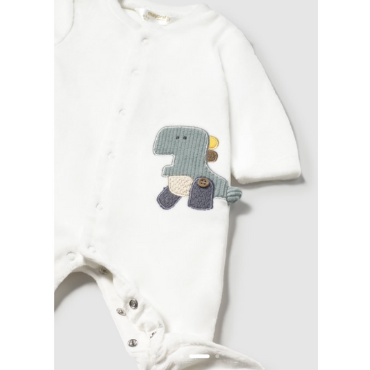 Mayoral - Newborn Beige Romper with Feet