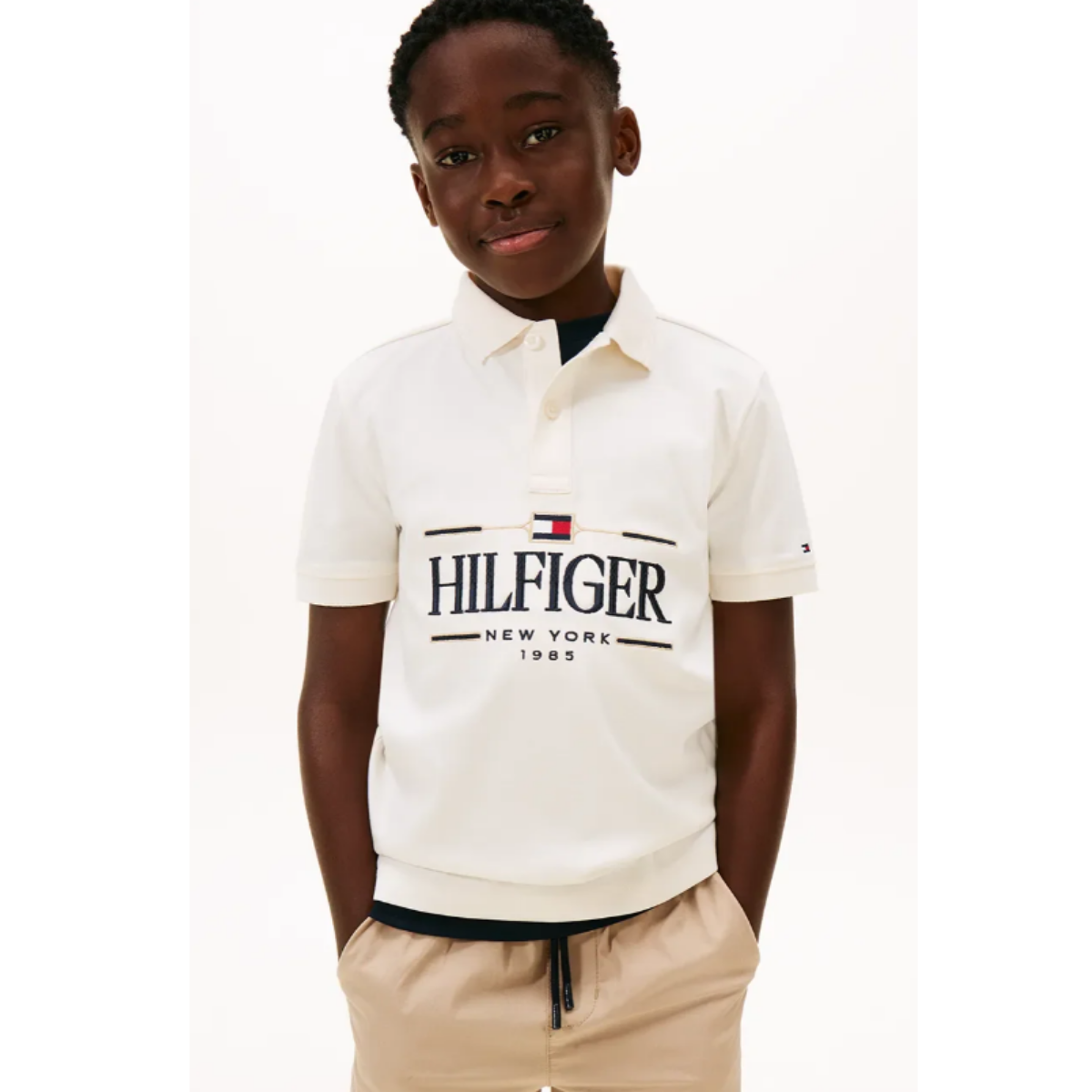 Tommy Hilfiger - Tommy Icons Interlock Ivory Polo