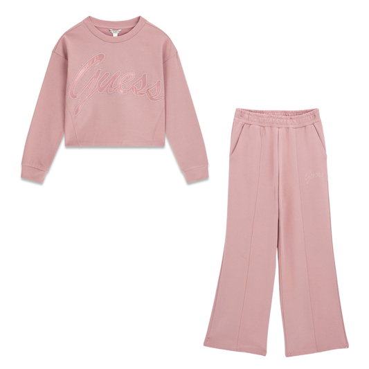 Guess - Pink Girls Cotton Tracksuit