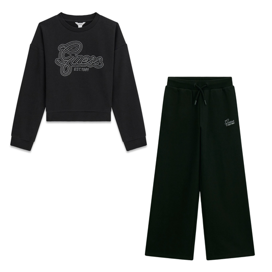 Guess - Black Girls Cotton Tracksuit