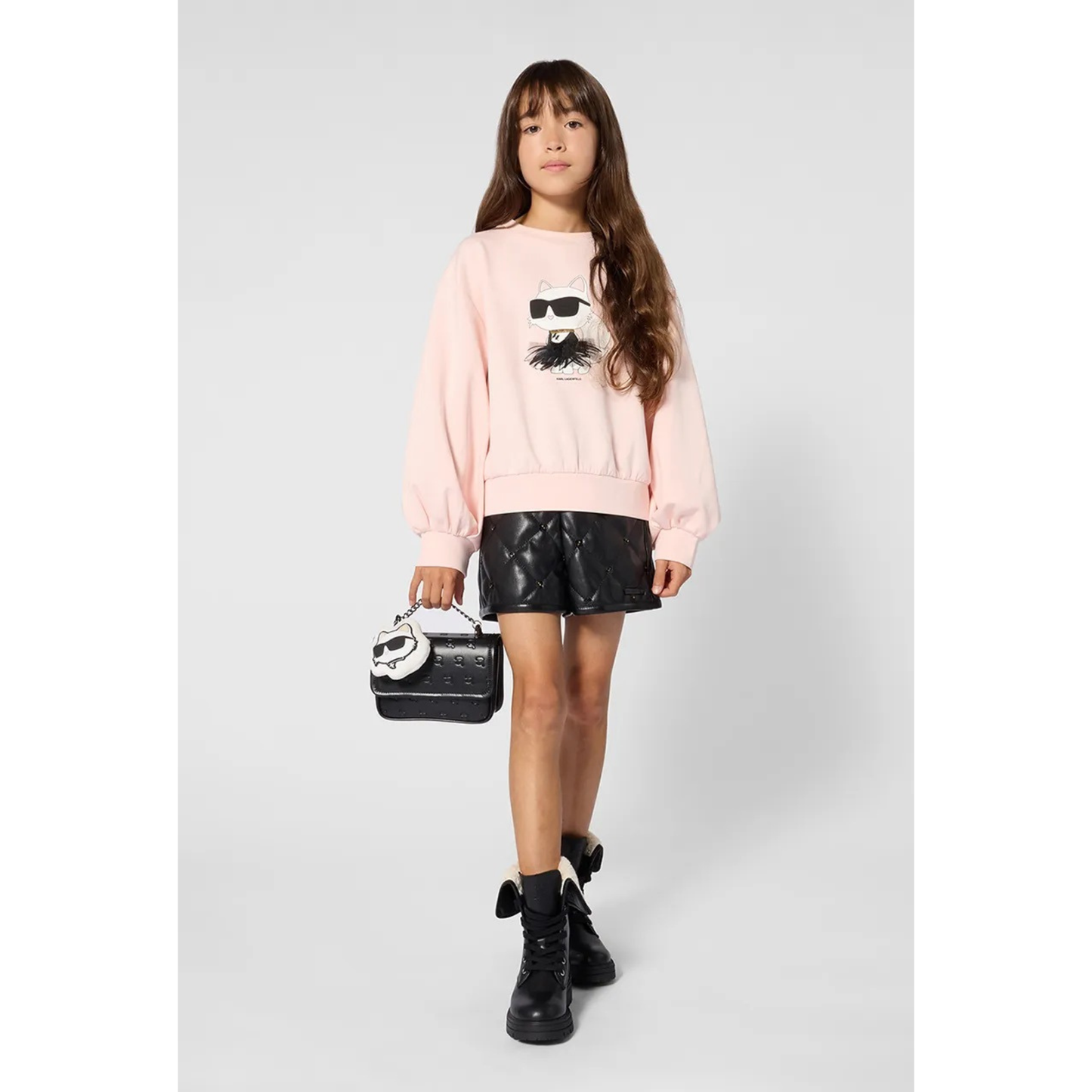 KARL LAGERFELD - Pink KARL Cat Sweatshirt