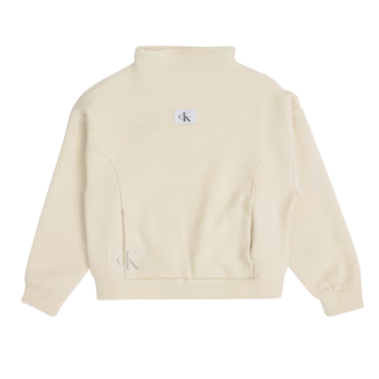 Calvin Klein - Ivory Cotton Girls Sweatshirt