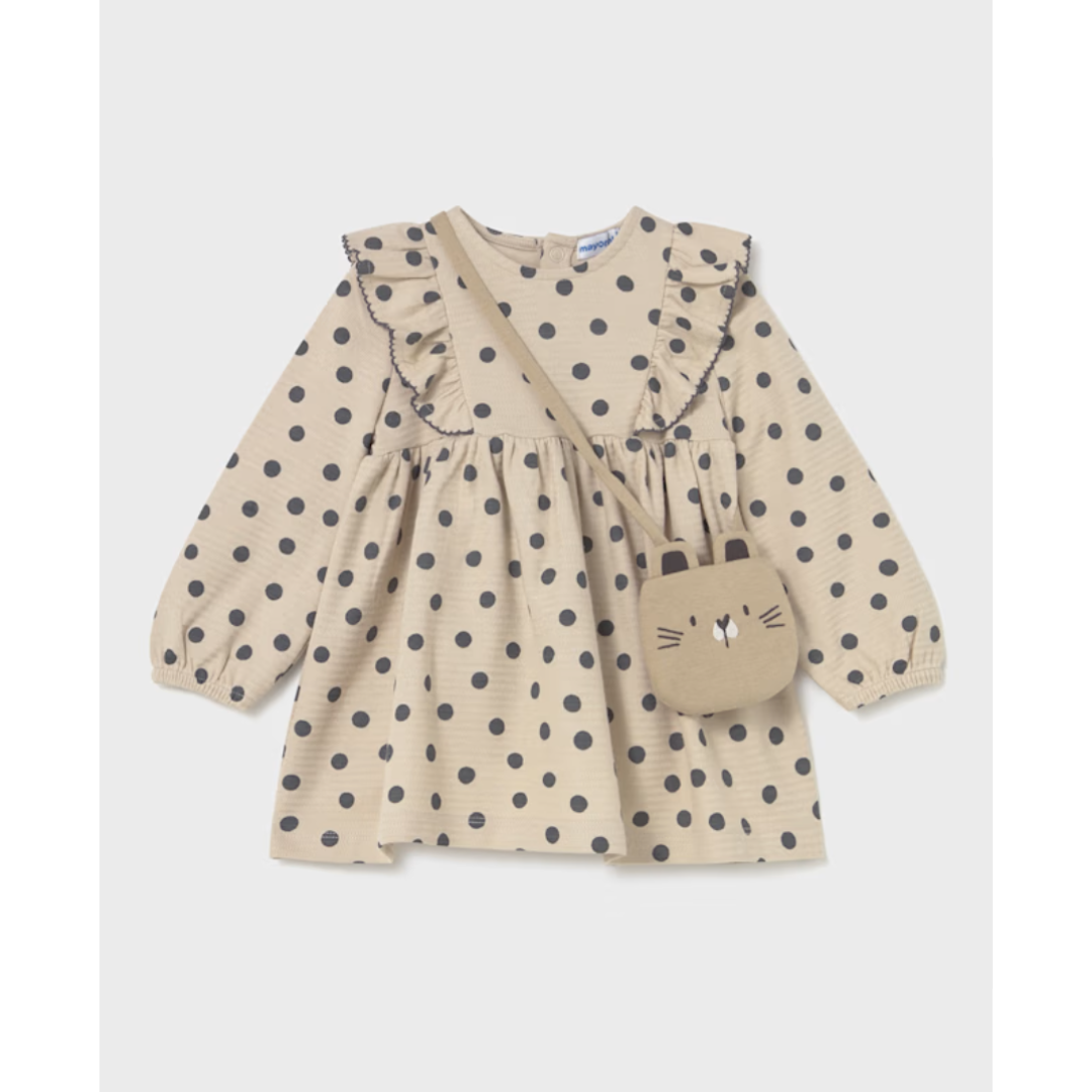 Mayoral - Beige with Dots & Bag Dress