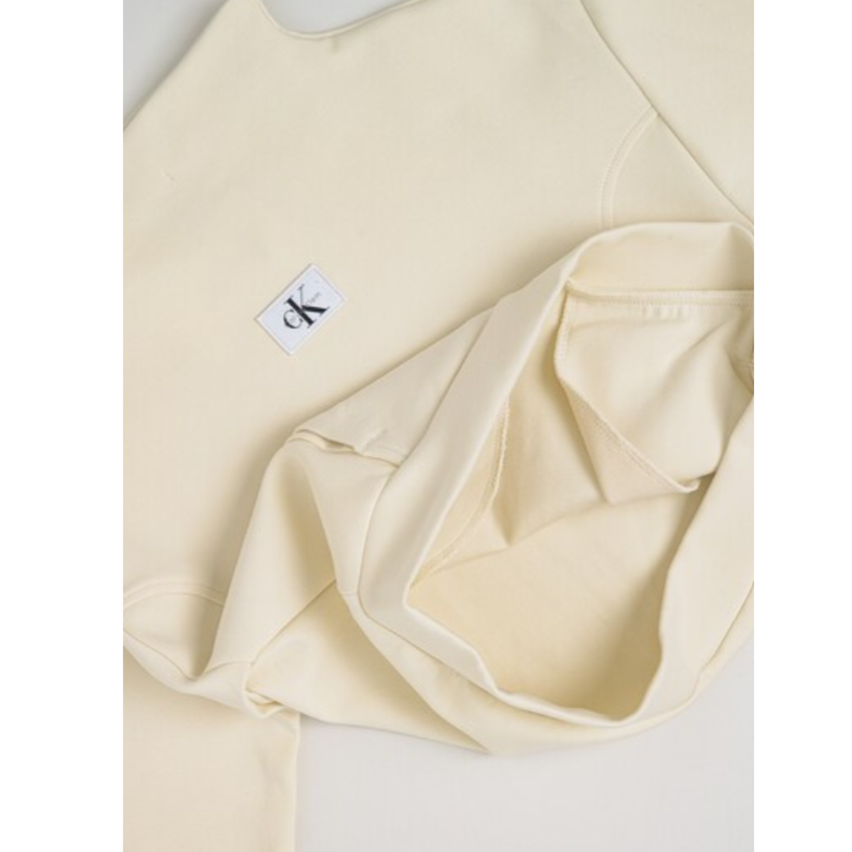 Calvin Klein - Ivory Cotton Girls Sweatshirt