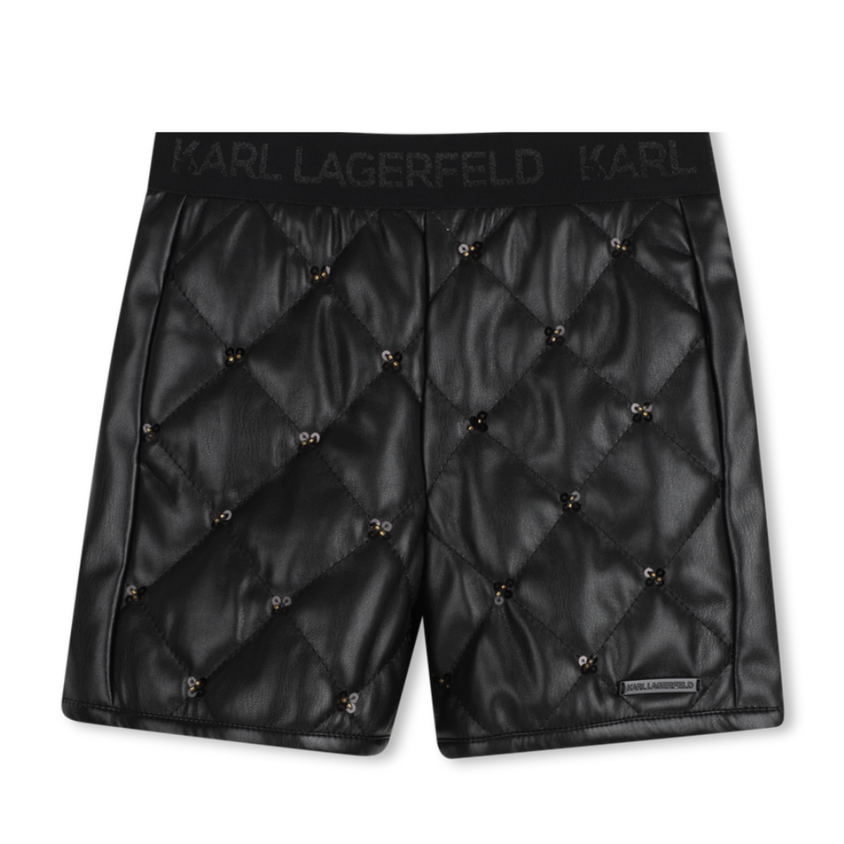 KARL LAGERFELD - Black Leather KARL Short