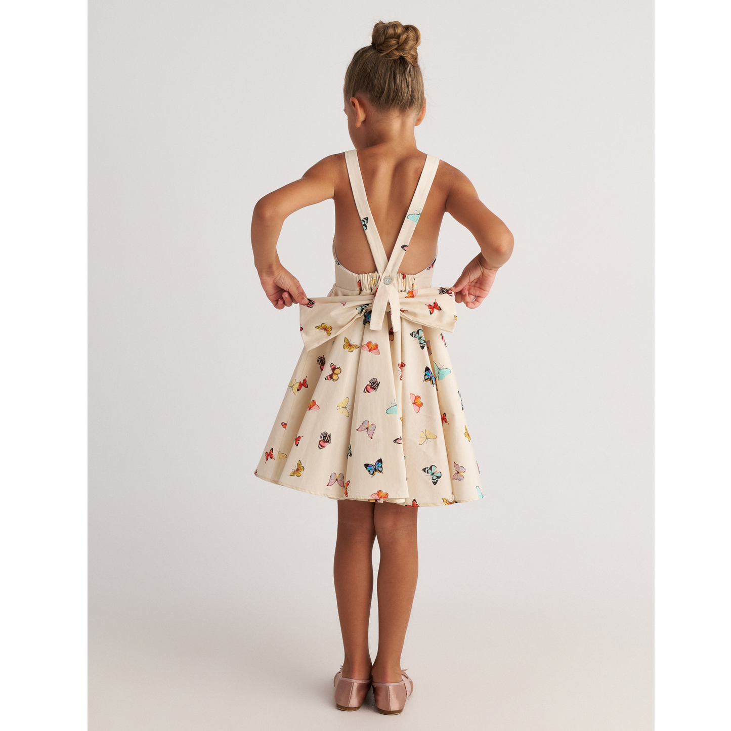 Two in a Castle - Butterfly Sky Backless Bow Dress