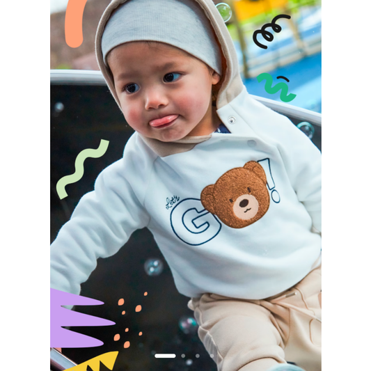 Mayoral - Baby Boys Bear White Hoodie