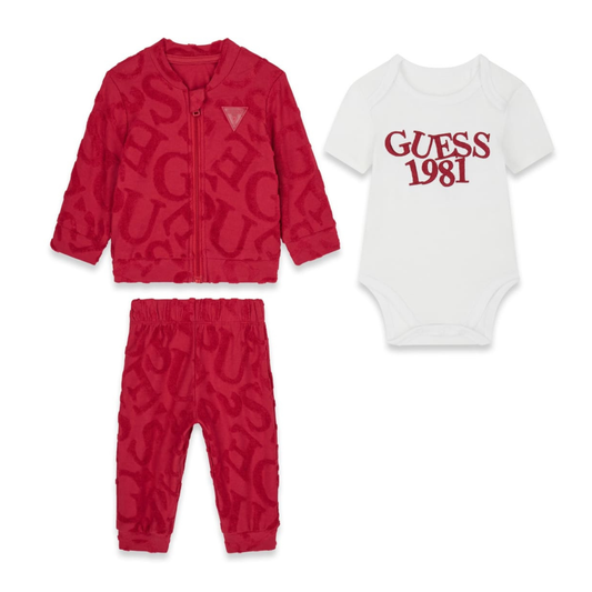 Guess - Fuchsia Logo 3 Pieces Set