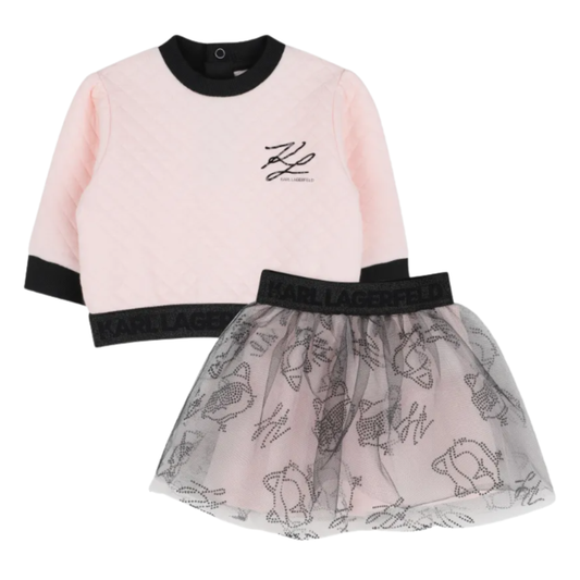 KARL LAGERFELD - Girls Pink Cats Tutu Set