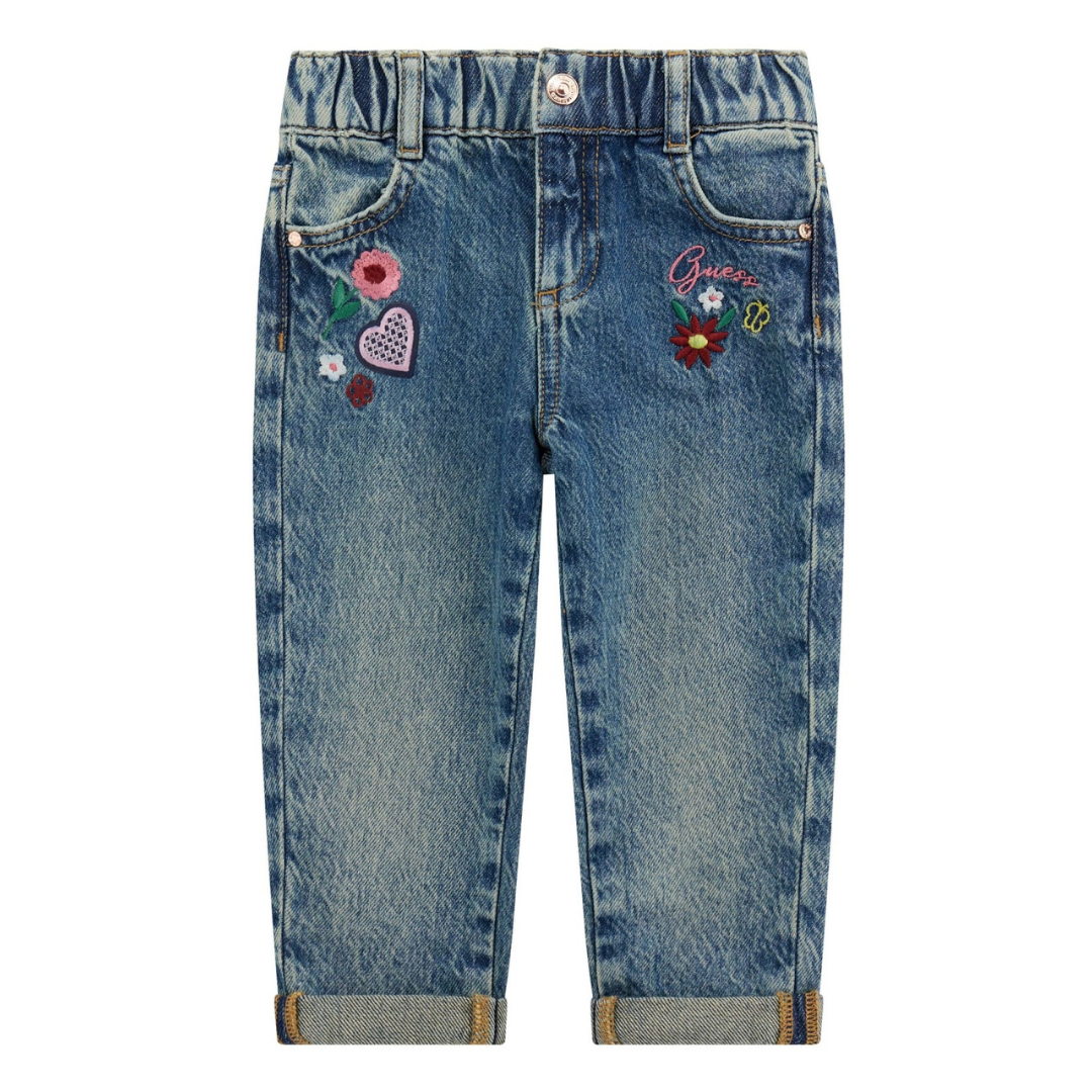 Guess - Girls Blue Jeans with Flowers