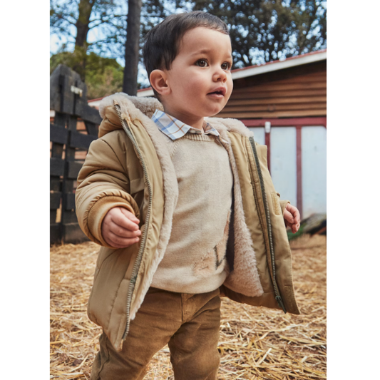 Mayoral - Beige Baby Boys Coat