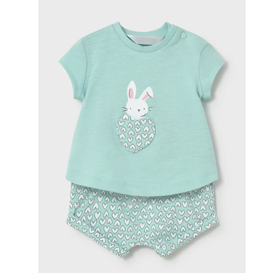 Mayoral - Green Hearts Cotton Set