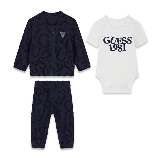 Guess - Blue Logo 3 Pieces Set