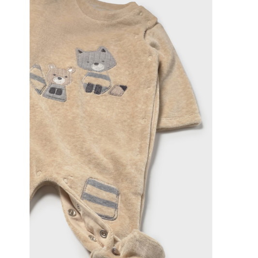 Mayoral - Newborn Beige Romper with Feet