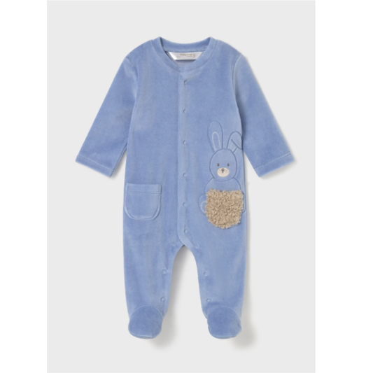 Mayoral - Newborn Blue Romper with Feet