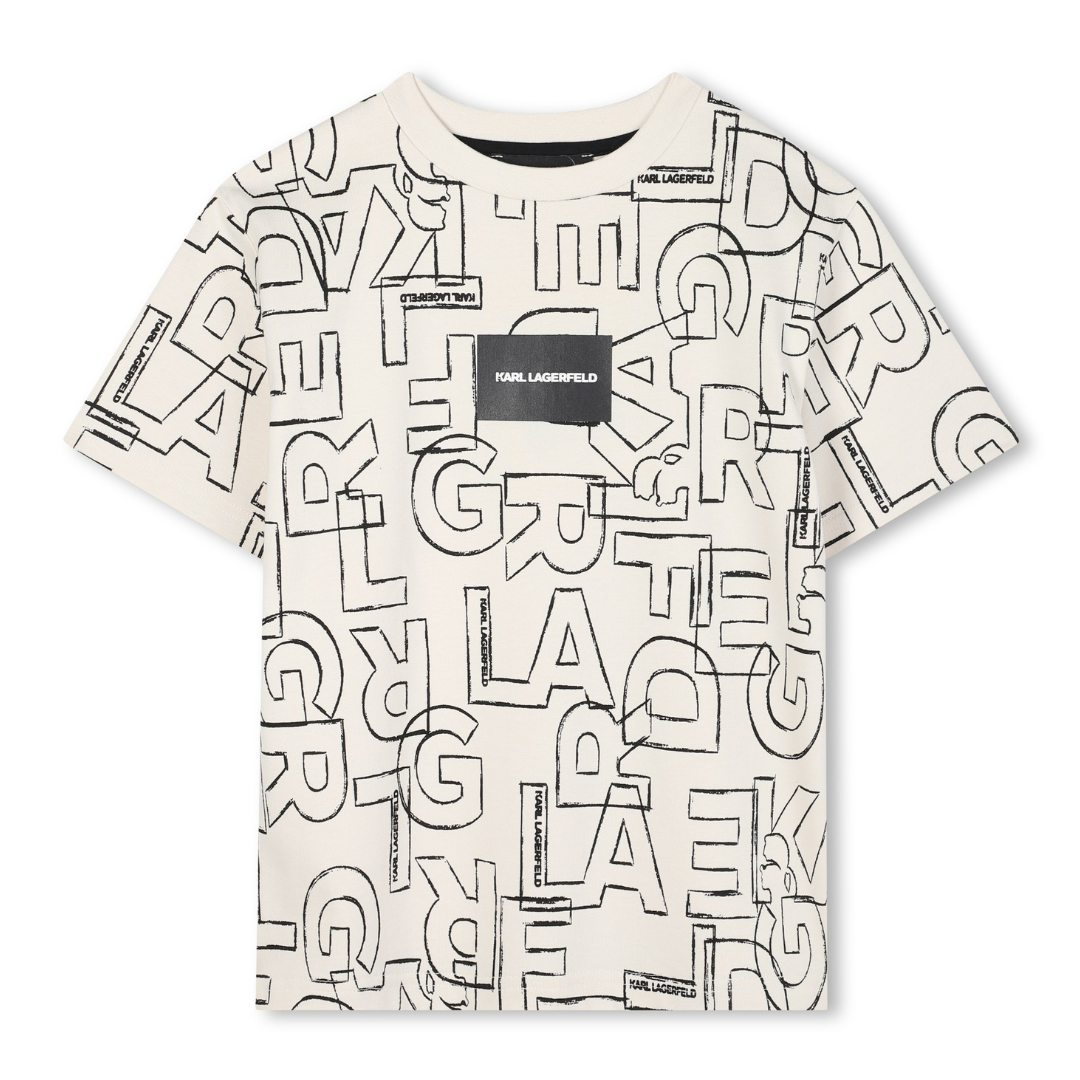 KARL LAGERFELD - Short Sleeve Beige Top