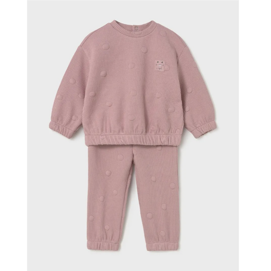 Mayoral - Young Girls Pink Quilted Tracksuit