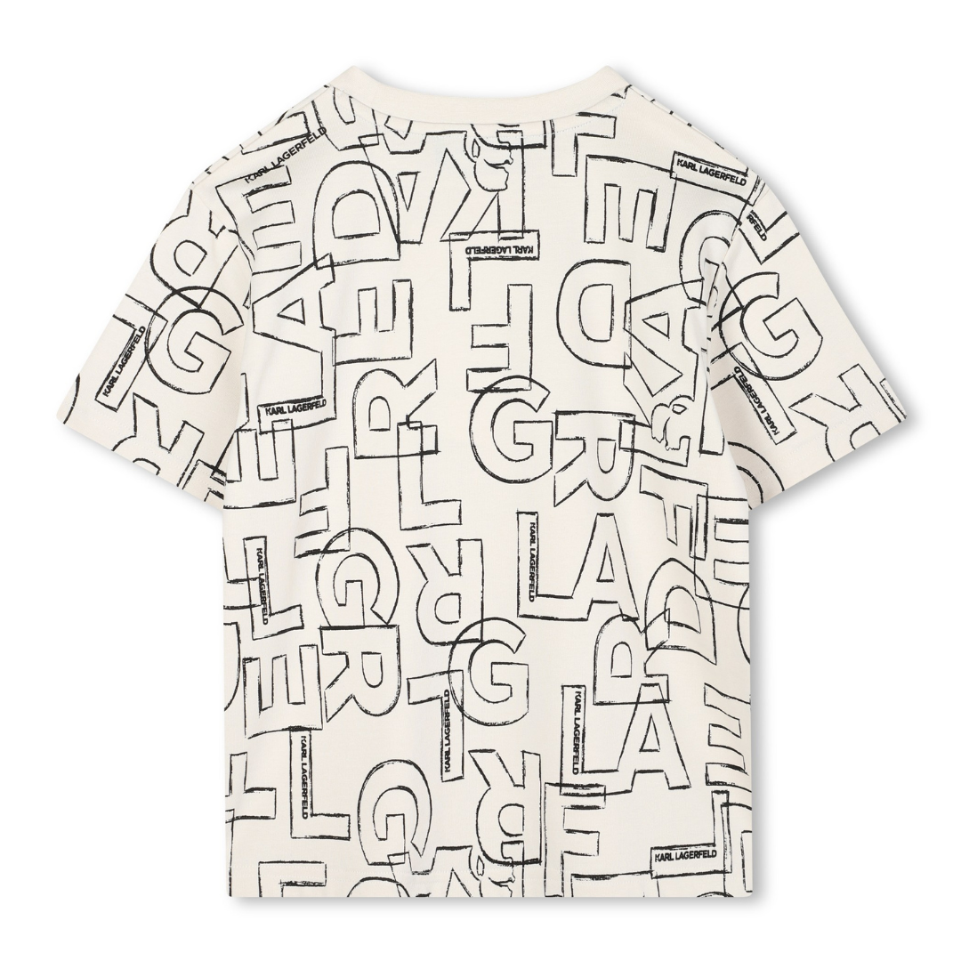 KARL LAGERFELD - Short Sleeve Beige Top