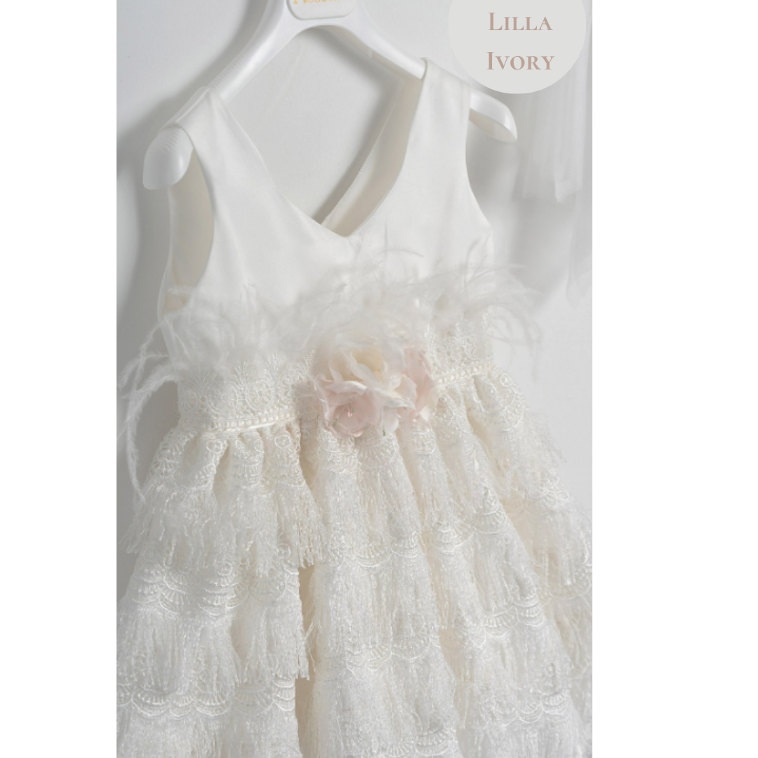 Girls Christening Dress - Code: Lilla Ivory