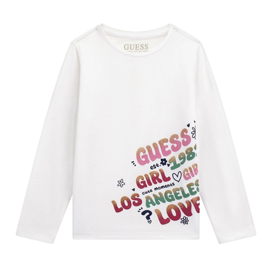 Guess - White Right Letters Top