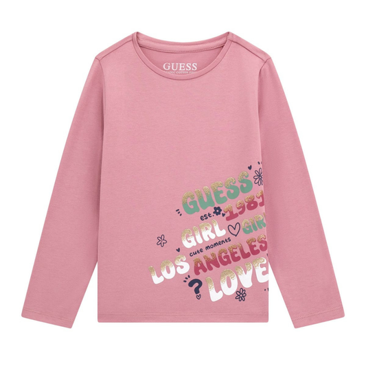 Guess - Pink Right Letters Top