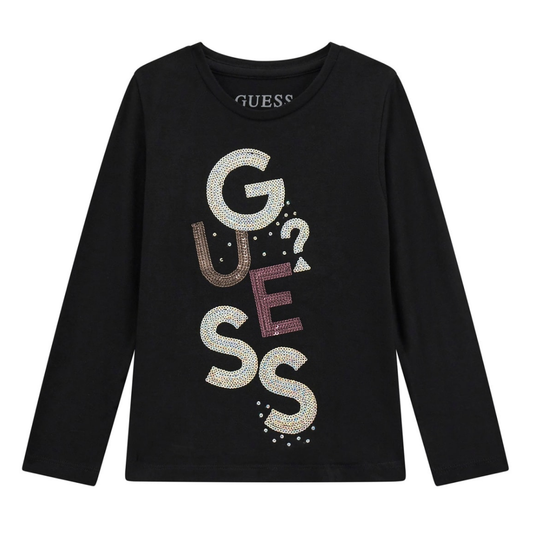 Guess - Black Vertical Logo Top