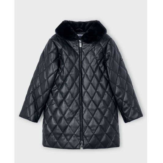 Mayoral - Black Girls Quilted Coat