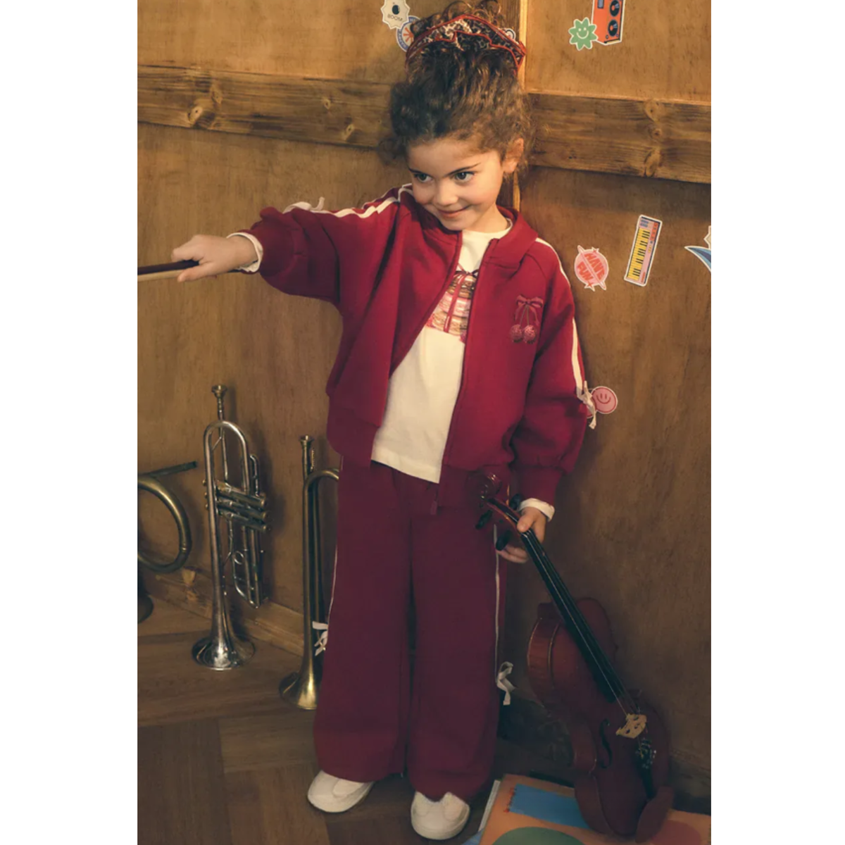 Mayoral - Red Cherry Wide Leg Tracksuit