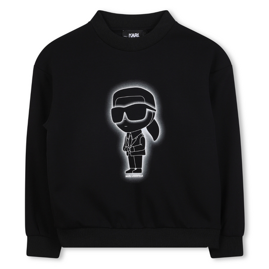 KARL LAGERFELD - Black Cotton Sweatshirt