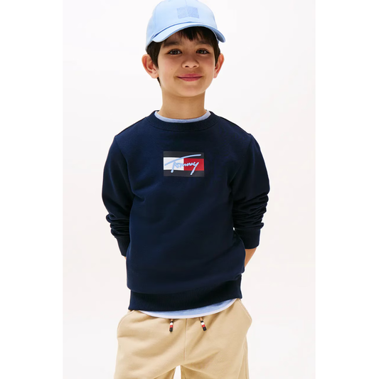 Tommy Hilfiger - Blue Logo Flag Sweatshirt