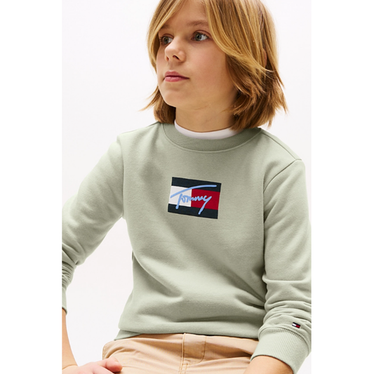 Tommy Hilfiger - Mint Logo Flag Sweatshirt