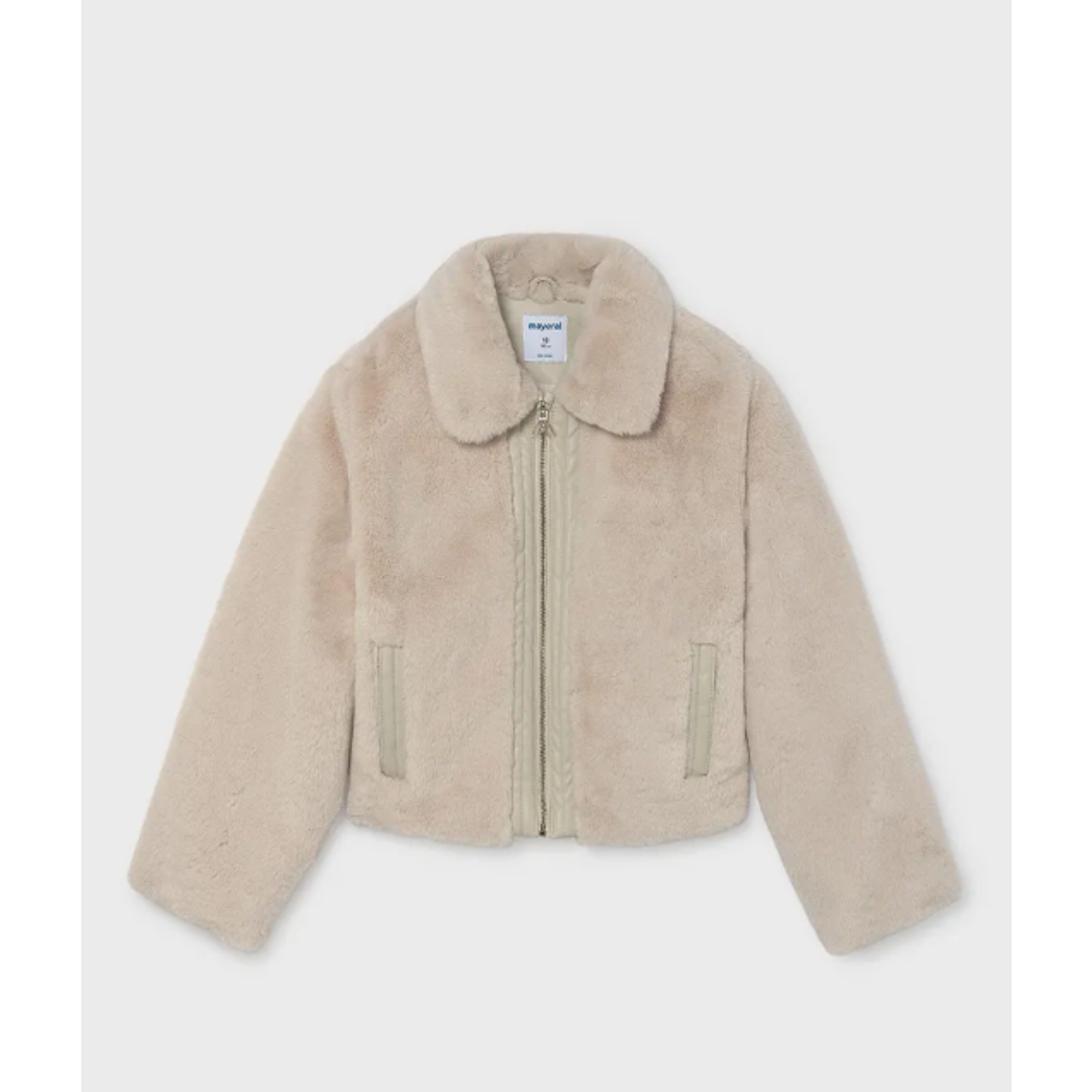 Mayoral - Short Ivory Fur Coat