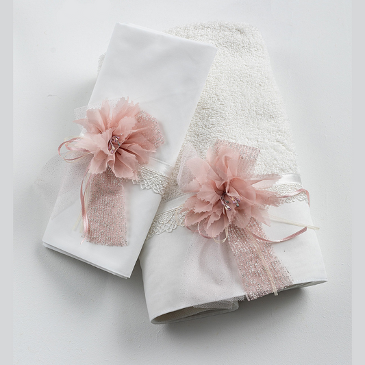 Girls Christening Oilcloths - Code: LK Yasmine Pink