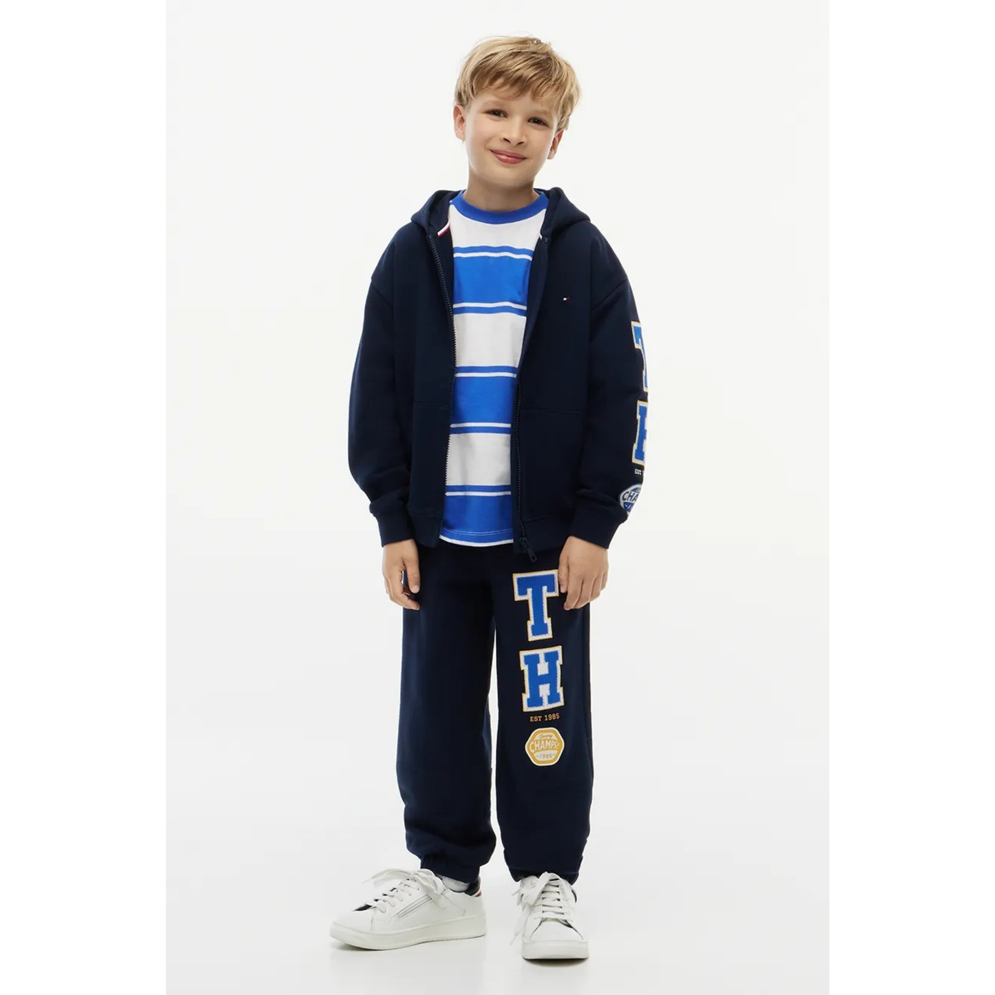 Tommy Hilfiger - Blue Cotton Big TH Trackpant