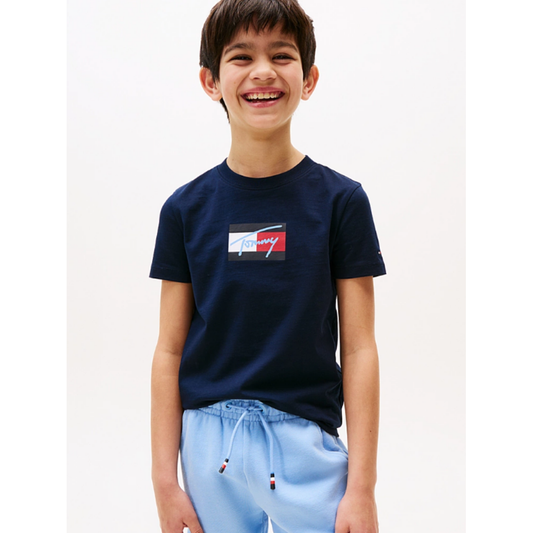 Tommy Hilfiger - Blue Logo Flag Top