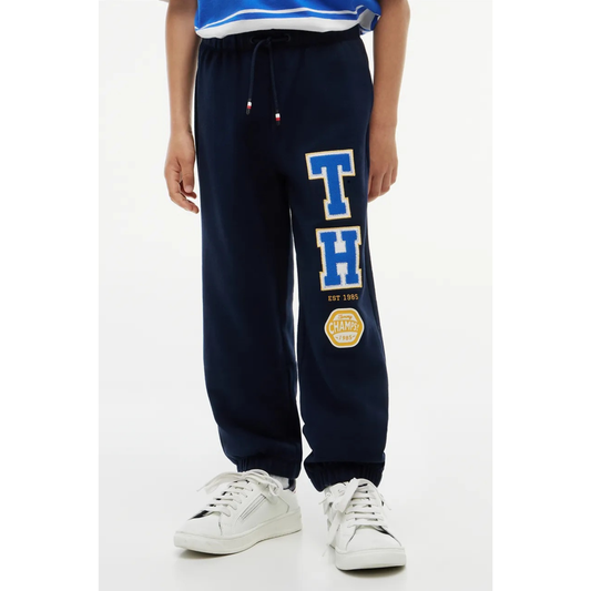 Tommy Hilfiger - Blue Cotton Big TH Trackpant