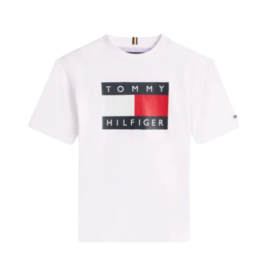 Tommy Hilfiger - White Heritage Printed Flag Top