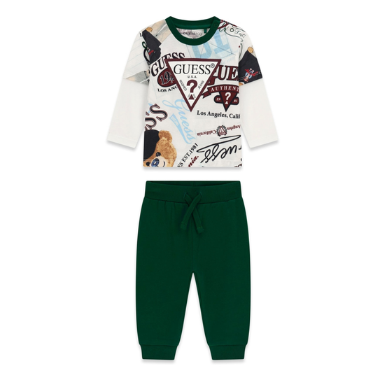 Guess - Green Graffiti Logo Baby Boys Set