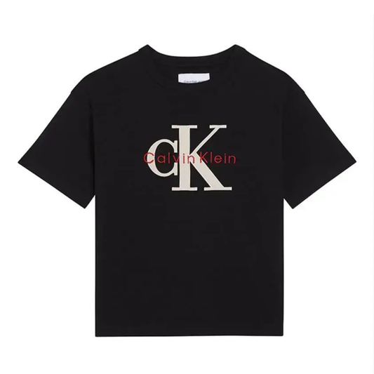 Calvin Klein - Black Mesh Applique Top