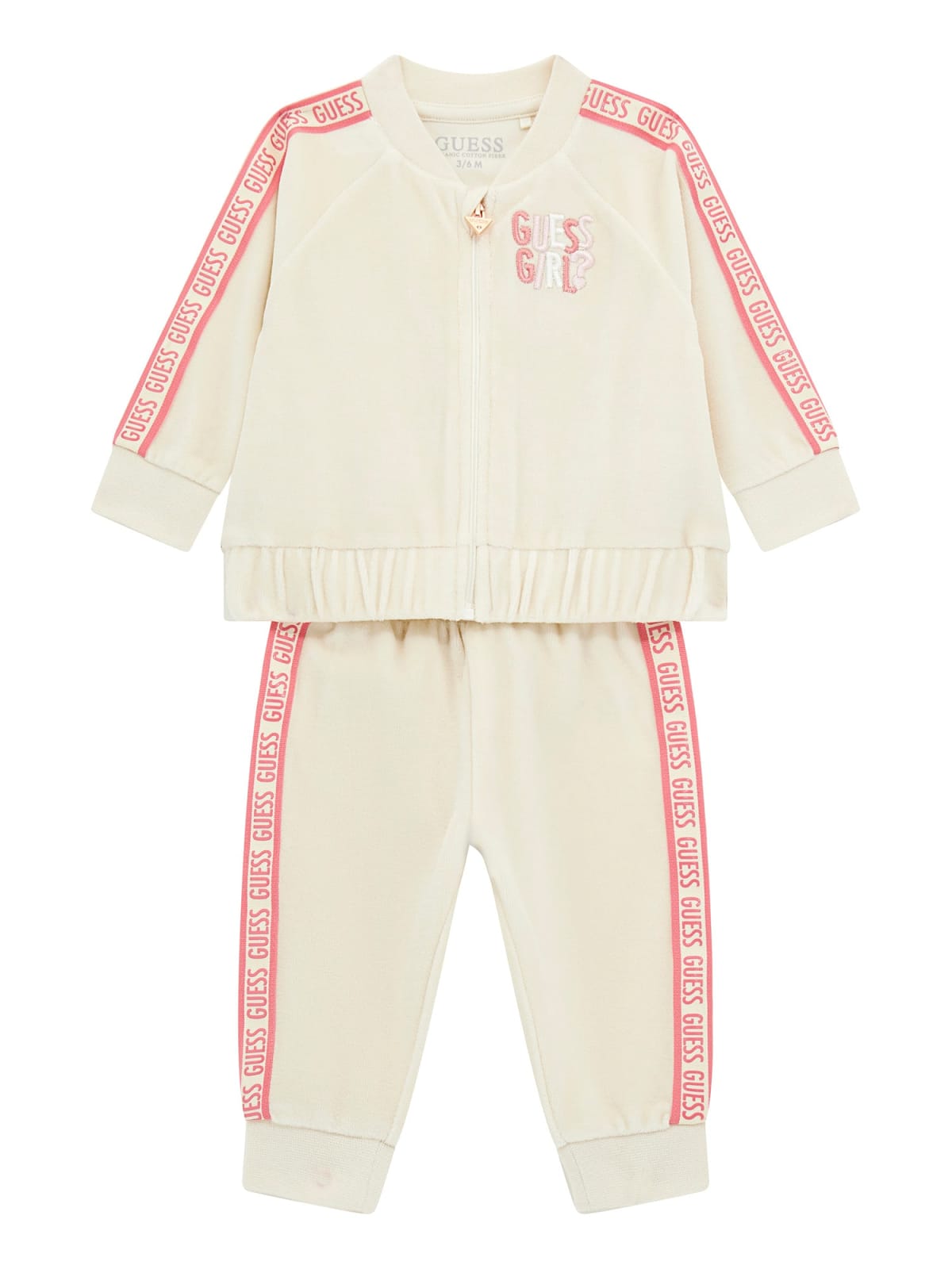 Guess - Baby Girls Velvet Cream Tracksuit