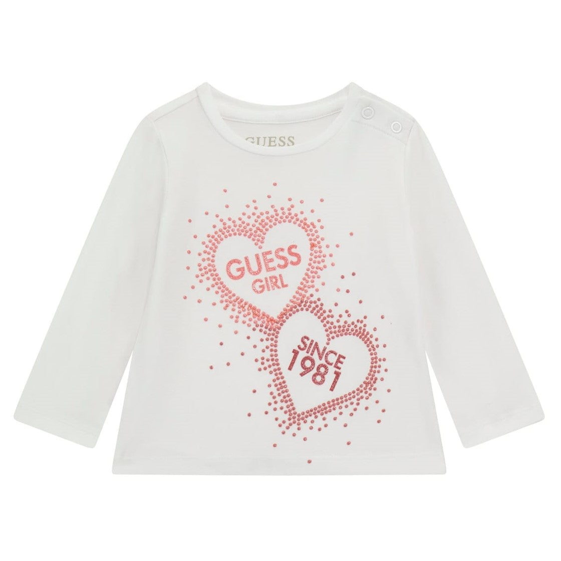 Guess - White Hearts Girls Top