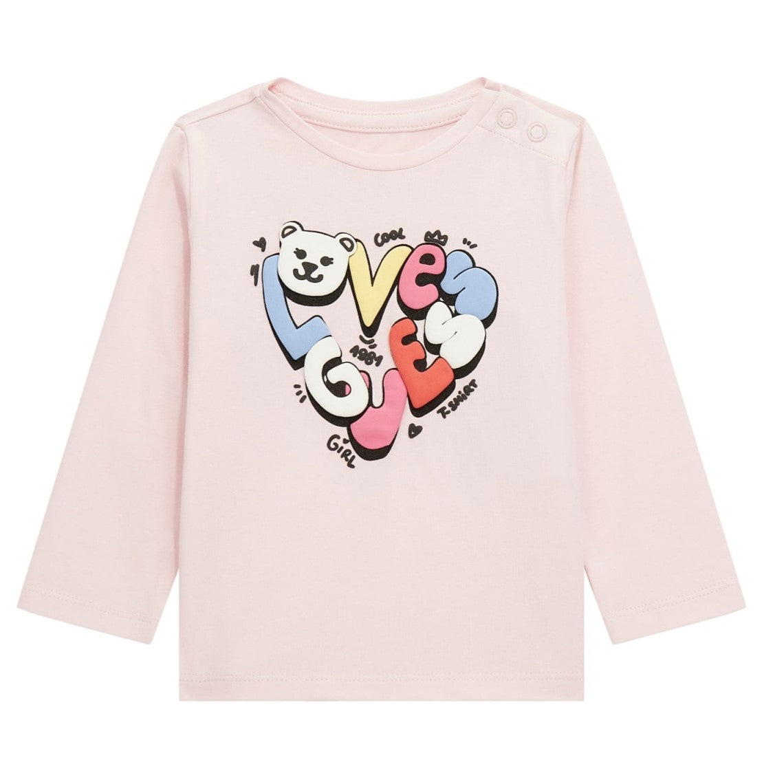 Guess - Heart Colourful Pink Top