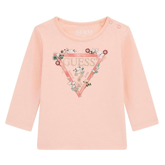 Guess - Peach Logo Flowery Top